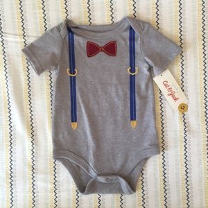 Cat & Jack | Bowtie & Suspenders Onesie